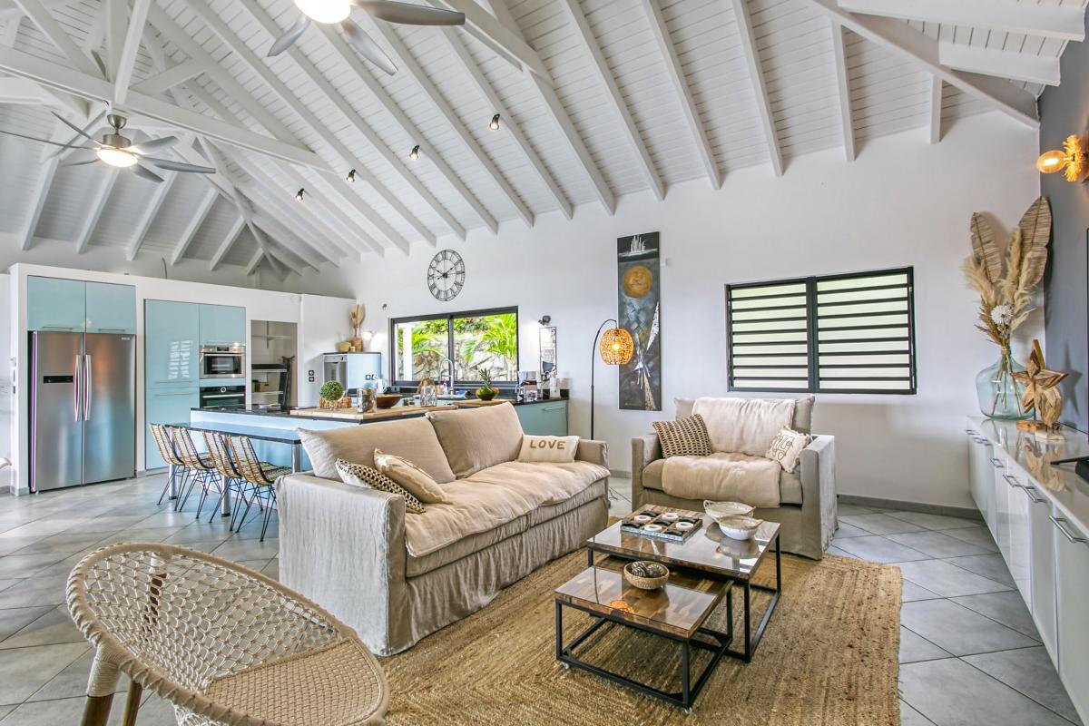 A louer villa vue mer Mont Vernont Saint Martin_ Salon - 10